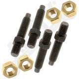 APDTY 4246 Exhaust Flange Stud & Nut Hardware Kit (Pack Of 4; 7/16-14 x 2.535)