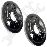 APDTY 142735 Brake Dust Shield - 1 Pair Replaces 26655FA000, 26655FA010