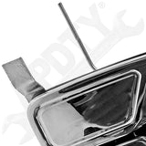 APDTY 143315 Exterior Door Handle; Chrome; Rear Left