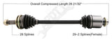 APDTY 143611 CV Axle Shaft With Inner & Outer CV Boots & Joints Fits Rear Left