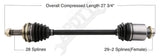 APDTY 143612 CV Axle Shaft With Inner & Outer CV Boots & Joints Fits Rear Right