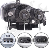 APDTY 143626 Smoked Headlight; Left (Driver Side)