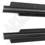 APDTY 143688 Front Door To Window Glass Dew Wipe Rubber Weatherstrip Seal Set