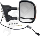 APDTY 144020 Telescopic Tow Mirror Right w/Heat