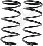 APDTY 144428 Rear Suspension Coil Spring Set; Black Powder-Coated Steel