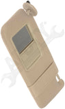 APDTY 144792 Replacement Sun Visor Panel Front Left (Driver-Sid, Beige, w/Light)