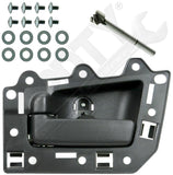 APDTY 153647 Interior Door Handle; All Black; Rear Left