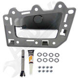 APDTY 153666 Interior Door Handle Replacement Kit Chrome Lever, Gray Housing