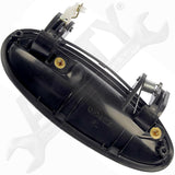 APDTY 154368 Exterior Door Handle Rear Left (Driver) Smooth Black