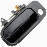 APDTY 154371 Exterior Door Handle With Keyhole Smooth Black Driver Side Front