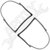 APDTY 155074 Rubber Weatherstrip Door Seal Set; Rear Left & Right