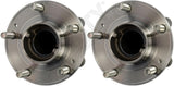 APDTY 155416x2 Wheel Hub Bearing Assembly w/ ABS Speed Sensor; Pair; Rear L&R