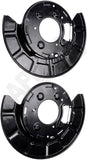 APDTY 156393 Rear Brake Backing Plate - 1 Pair Replaces 20815388