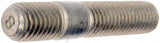APDTY 156457 SAE Double Ended Stud 1 - Knurl, 2.9 In. Length