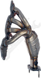 APDTY 156553 Catalytic Converter with Integrated Exhaust Manifold