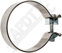 APDTY 156650 Stainless Steel 4" inch Exhaust Clamp