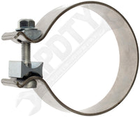 APDTY 156650 Stainless Steel 4" inch Exhaust Clamp