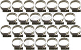 APDTY 156710 25-Pcs Stainless Steel Adjustable (16-25mm) Worm Gear Hose Clamps