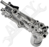 APDTY 156813 Upgraded Aluminum Engine Oil Filter Housing (With-Out Cooler)