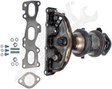 APDTY 156898 Catalytic Converter with Integrated Exhaust Manifold