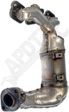 APDTY 156900 Catalytic Converter with Integrated Exhaust Manifold