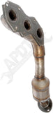 APDTY 156906 Catalytic Converter with Integrated Exhaust Manifold