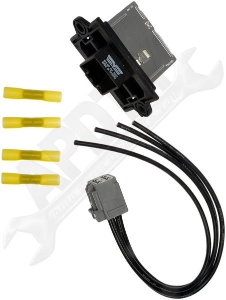 APDTY 157156 Blower Motor Resistor Kit With Harness