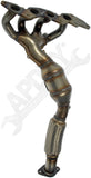 APDTY 157495 Catalytic Converter with Integrated Exhaust Manifold