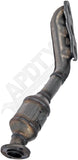 APDTY 157503 Catalytic Converter with Integrated Exhaust Manifold