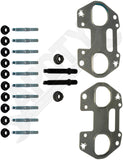 APDTY 157804 Cast Iron Ceramic Coated Exhaust Manifold Kit Left Side 5.4Ltr