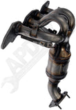 APDTY 157990 Exhaust Manifold w/Integrated Catalytic Converter - CARB Compliant