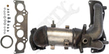 APDTY 158253 Exhaust Manifold with Integrated Catalytic Converter CARB Compliant