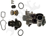 APDTY 158485 Engine Water Pump Thermostat Assembly (Aluminum Housing Upgrade)