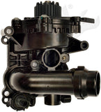 APDTY 158485 Engine Water Pump Thermostat Assembly (Aluminum Housing Upgrade)
