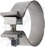 APDTY 158489 Stainless Steel Exhaust Pipe Clamp 3" Inch