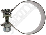 APDTY 158489 Stainless Steel Exhaust Pipe Clamp 3" Inch