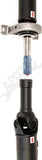 APDTY 158736 2 Pc Rear Driveshaft Assembly with Center Support Bearing