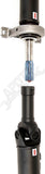 APDTY 158736 2 Pc Rear Driveshaft Assembly with Center Support Bearing