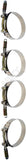 APDTY 158893 Stainless Steel Intercooler Hose Clamps 4pc