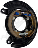 APDTY 158918 Rear Loaded Parking Brake Backing Plate Assembly