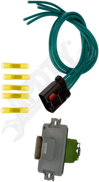 APDTY 158931 Blower Motor Resistor Kit With Harness