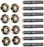 APDTY 159104 Exhaust Manifold Stud and Nuts Hardware Kit - Set of 8