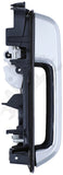 APDTY 159306 Front Left Exterior Chrome Door Handle with Black Housing