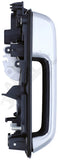 APDTY 159307 Right Side Exterior Chrome Door Handle with Black Housing