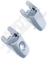 APDTY 159314 Pair of Escutcheon - Chrome Door Handle Trim Cover Caps