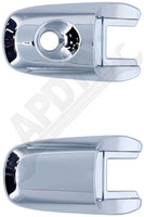 APDTY 159314 Pair of Escutcheon - Chrome Door Handle Trim Cover Caps