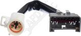APDTY 159375 Tow Mirror 3 Wire Wiring Harness Adapater (Roud To Flat Connector)