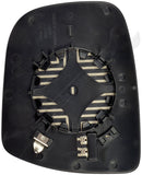 APDTY 159555 Front Right Plastic Backed Mirror Glass - Models with Heated Mirror