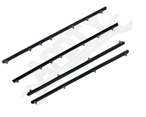 APDTY 159792 Front Inner Outer Door Window Belt Weatherstrip 4 pc Kit