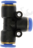 APDTY 160236 Air Hose 3-Way Quick Disconnect Push-On Splitter T-Fitting (ID 6mm)